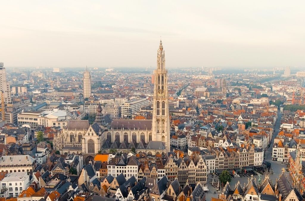 Antwerp Skyline Cathedral