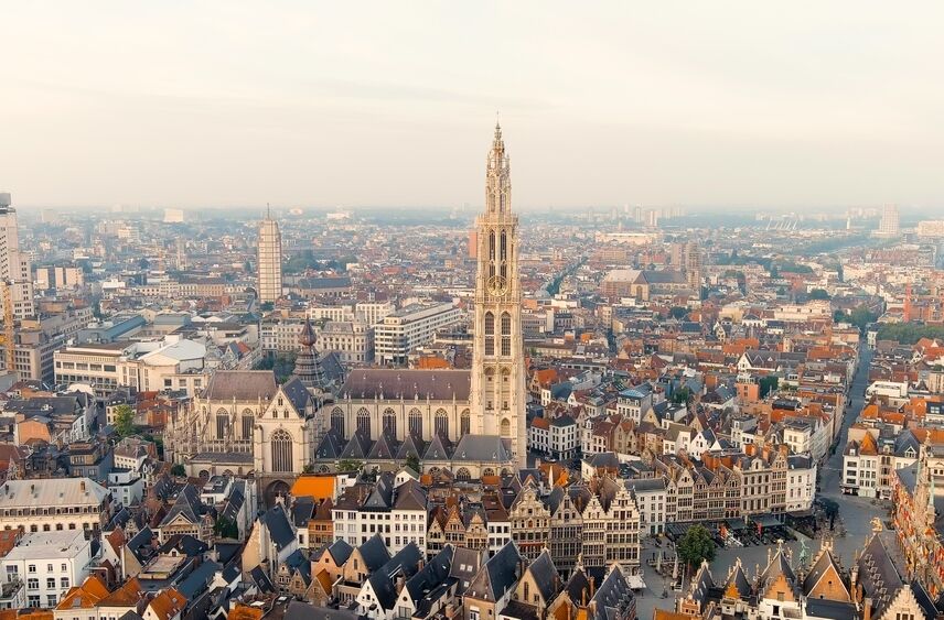Antwerp Skyline Cathedral