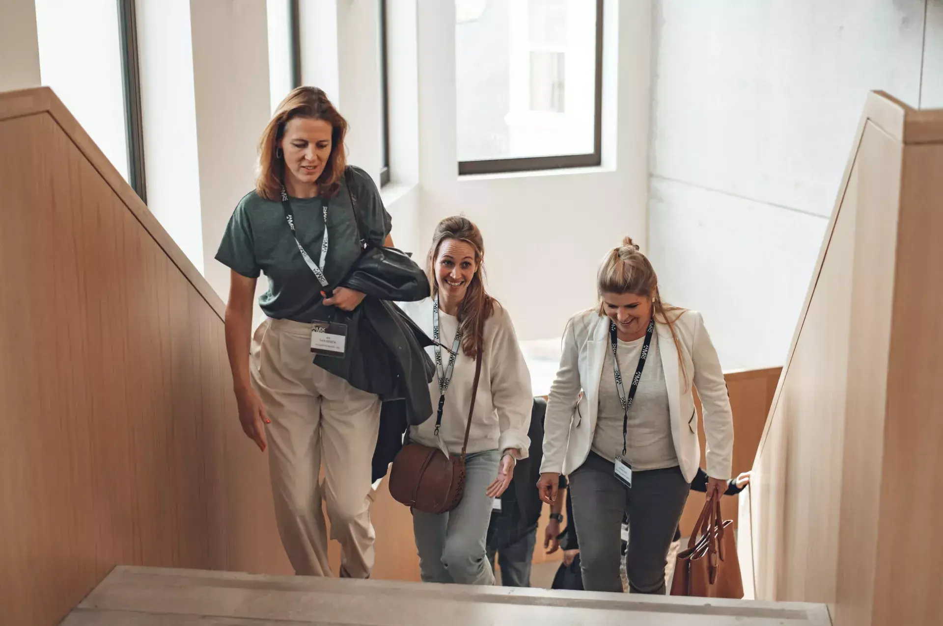 Stairs with participants